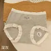 Calzones de Algodón Puro Transpirables que se Ajustan a la Cadera para Niñas 10A Encaje Jacquard Antibacteriano Leggings de Cintura Media para Mujer