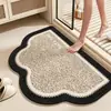 Alfombrillas de Piso de Lino Simples, Felpudos de Puerta de Baño de Barro Diatomeas, Antideslizantes para Baño del Hogar, Absorbentes de Agua, Alfombrillas Fáciles de Cuidar