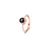 Nuevo anillo de pareja de proyección de moda con sensación retro simple y genial 100 idiomas anillo te amo
