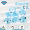 Huagang Gems Agujero Único Redondo Azul Claro Vidrio Piedra Suelta Facetada Acuamarina Vidrio Cara de Anillo Accesorios DIY Cuentas