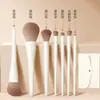 Cheng Shi'An Recomienda el Set de Brochas de Maquillaje Porcelana de Nube: Pincel para Sombras de Ojos, Pincel Plano, Pincel Delineador de Hoja de Navaja, Pincel para Polvos Sueltos, Herramientas de Maquillaje