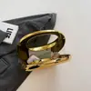 Bolsa de Cena Transfronteriza Bolso de Mano Bolso de Acrílico Bolso de Mano de Moda Europea y Americana para Mujer Bolso de Media Luna Bolso Cruzado de un Solo Hombro para Mujer