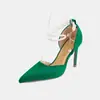 Zapatos de tacón de aguja de gamuza con punta de perla estilo francés, nuevos zapatos de boda rojos Xiuhe para novia, zapatos cerrados de gama alta para mujer