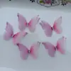 Super hada simulación doble capa tridimensional con red de diamante tul rojo neto mariposa hecho a mano DIY accesorios para el cabello materiales para sesión de fotos de vestido de novia