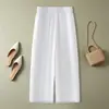 Pantalones Deportivos de Seda de Hielo para Mujer, Verano Delgado Estilo Nuevo, Holgados Casuales Calados de Encaje Pierna Recta Acortados Pierna Ancha