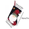 Bolsa de presente de meia de Natal de 7 polegadas, pequena bolsa de doces infantil bordada à máquina, pingente de decoração de árvore de Natal, preço especial direto da fonte