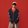 Sudadera con capucha de punto estilo americano con strass de estrella para hombre y mujer, Otoño, Moderna, Corte limpio, Holgada, Estilo perezoso, Ropa de exterior para pareja