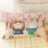 Funda de almohada de felpa con orejas grandes de invierno, forro polar doble grueso, funda de almohada individual de forro polar de coral para niños, lavable, estilo de dibujos animados
