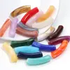 Tubo Curvo Acrílico Color Único Color Mixto Cuentas Tubulares DIY Collar Joyería para Manos Collar Pasador Joyería Accesorios Al por Mayor Cuentas Sueltas
