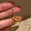 Colar de Corda Trançada Marrom com Pingente de Gatinho Peek-A-Boo Fofo Tendência Corrente para Suéter Acessório Venda por Atacado Dropshipping