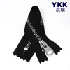 Cremallera Ykk No. 5 Cremalleras de Metal Cobre Blanco de Extremo Cerrado en Stock, Apertura y Cierre Suaves, Adecuadas para Bolsos de Metal, Patchwork y Ropa Tirador de Cremallera Ykk