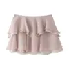 Ropa de Mujer Transfronteriza al por Mayor 2026 AliExpress INS Venta Caliente Moda Camisola Plisada + Falda Mini con Decoración en Capas