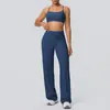 Sexy Pantalón de Chándal con Tirantes Espalda Bonita Cintura Alta Levanta Glúteos Holgado Recto Ropa Deportiva para Mujer Secado Rápido para Correr Yoga Fitness