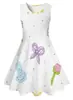 Comercio Exterior Europeo y Americano Transfronterizo Venta Caliente Impresión Digital 3D Dibujos Animados Lindos Dulce Globo Ropa para Niños Vestido de Verano sin Mangas