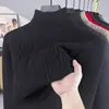 Suéter de lana para hombre, cuello alto, nuevo estilo de invierno, casual de alta gama, engrosado para abrigar, color liso, prenda base de punto