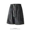Shorts de Playa de Verano Finos Estilo Americano para Hombre, Talla Grande, Holgados Casuales de Cinco Puntos, Pantalones Deportivos de Seda de Hielo
