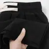 Pantalones largos versátiles de verano para hombre, de corte holgado, hechos de material fino de lino transpirable, pantalones deportivos casuales de pierna recta de seda helada para parejas