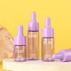Nova Garrafa de Vidro Roxa para Óleo Essencial com Múltiplas Especificações 5ml 10ml 15ml 22ml Frasco Conta-gotas com Ponta de Plástico Frasco de Essência