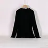 Camiseta de manga comprida de algodão puro com gola alta meia-altura estilo Hong Kong para homens, camiseta básica de algodão puro de peso pesado com gola média para primavera e outono, nova roupa da moda para o outono