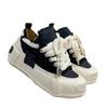 Tênis de Lona Escondido Estilo Wu Jianhao Cadarço Solado Grosso Sorriso Aberto Bico Larga Estilo Casal Sapatos de Mendigo Puro Original