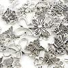 Ventas directas de fábrica plata antigua accesorios de plata Xizang accesorios de pulsera accesorios diy 60 piezas traje de aleación de mariposa pequeña de plata antigua
