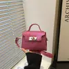 Mini Bolso Kelly Mujer Textura Bolso Cruzado Pequeño Bolsa para Auriculares Sobre Rojo Clubbing Chica Picante Bolso de Mujer