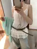 Estilo Versátil Tg: Top Camisola para Mujer con Dobladillo de Hoja de Loto, Cubre Cadera, Adelgazante, Ligero, Transpirable, Colección Primavera 2026 26467