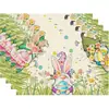 Mantel de Pascua Más Vendido Transfronterizo, Decoración de Mesa Festiva de Gnomo Conejo, Mantel Resistente al Calor Anti-Manchas