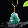 Pendente Autêntico de Jade Azul Água Grau A Joia de Jade Exquisita Pingente Fábrica de Jade Atacado Fornecimento ao Vivo