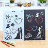 24 Plantillas Educativas para Pintar Fácilmente, Tableros de Dibujo Huecos para Informes Manuscritos, Plantillas de Álbum DIY para Planificadores Creativos