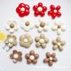Pintura al horno flor de cinco pétalos girasol acrílico accesorios diy tocado funda de teléfono móvil llavero material hecho a mano material