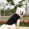 Chaleco de ropa de color sólido de algodón puro para primavera y verano para perros de mascotas, a color, para perros pequeños, medianos y grandes, atuendo de dos patas estilo panda