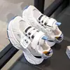 2026 Novo Modelo Tênis Dad Respirável de Malha para Crianças Meninos e Meninas com Velcro, Antiderrapante, Resistente ao Desgaste, Estilo Moderno
