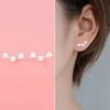 Aretes de plata esterlina 925 para mujer, para perforaciones de oreja, 2022 Nuevo, marea ins, simples, pequeños, lindos, aretes no alérgicos