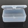 Caja de Almacenamiento de Plástico con Tapa de Hebilla Caja de PP Transparente Caja para Uñas Joyería Borla de Maquillaje Caja de Embalaje Caja de Almacenamiento de Accesorios para Equipo de Pesca Tarjeta