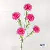 Flores artificiais, cravos de 5 cabeças, haste única, para decoração de casa, arranjos de casamento, paredes de flores, centros de mesa, adereços de fotografia e flores de seda de qualidade para exportação