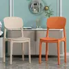 Cadeira de Jantar Minimalista Moderna, Cadeira de Plástico para Uso Doméstico, Cadeira Espessa, Cadeira Doméstica Empilhável com Encosto, Cadeira de Jantar