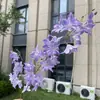 Flores artificiais de estrela de cinco pontas estilo Monet com 2 hastes, flores falsas para decoração de casamento e casa, atacado