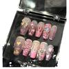 Manicura hecha a mano y2g, dulce y sexy, manicura hecha a mano, para usar uñas blancas, estudiante, novia, uñas, temperamento, nuevo trapezoide
