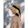 Novo chapéu de palha das mulheres verão estilo ocidental de boa aparência protetor solar rosto pequena praia anti-ultravioleta chapéu de guarda-sol atacado