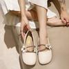 Jin Bukang Zapatos Planos Zapatos de Verano para Mujer Zapatos Suaves de Noche Zapatos Nuevos de Leche con Falda Slip-on Mary Jane Beans