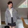 Moletons de outono e inverno para meninas 2026 novo casual estilo coreano simples jaqueta moletom com capuz para crianças mais velhas transfronteiriço