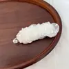 Presilha de Cabelo de Renda Plissada da Moda para Mulheres, Versátil para Passeios de Verão, Grampo Grande com Mola para a Parte de Trás da Cabeça