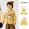 Chaqueta Infantil Dudu Otoño Nuevo Estilo Ropa Gruesa de Otoño para Niños Tops para Niñas Ropa Caliente para Bebés y Niños Tendencia