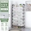 Sapateira simples multicamadas à prova de poeira armário de armazenamento de sapatos doméstico minimalista economia de espaço para dormitório sapateira sem instalação dobrável