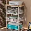 Suporte de Chão para Micro-ondas de Cozinha Gabinete Suporte de Mesa para Impressora de Escritório Prateleira de Armazenamento Multicamadas