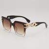 Gafas de Sol Cuadradas de Marco Grande de Marco Pequeño de Moda Combinan con Todo Estilo Ins Cadena de Sentido Avanzado Tendencia Street Shot Gafas de Sol Pequeñas para la Cara