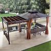 Pabellón al aire libre con patio, villa, carpa parasol, jardín móvil para actividades al aire libre, casa de campo, casa de familia, sala de sol de cuatro esquinas