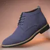 Amazon Cross-border Novas botas Martin masculinas Outono e inverno Retro estilo britânico Botas de couro Moda cano alto Botas Chelsea masculinas