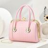 Bolsos Transfronterizos para Mujer 2025 Nuevo Bolso Elegante de Alta Gama Color Macarrón Gran Capacidad Bolso con Pinza Bolso Caja
